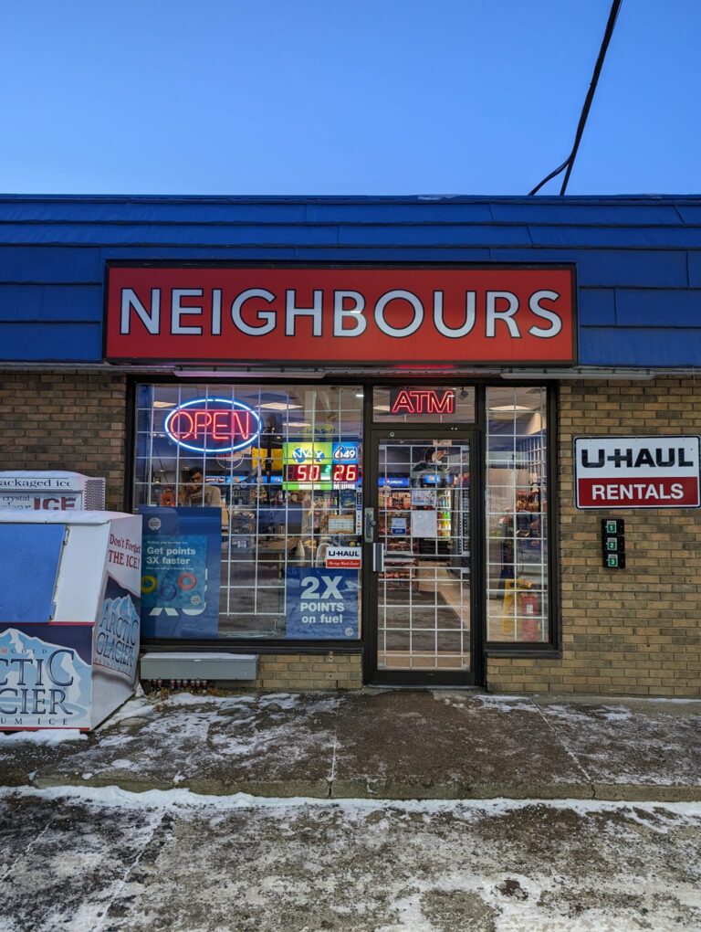 Storefront of Husky Neighbours Mart