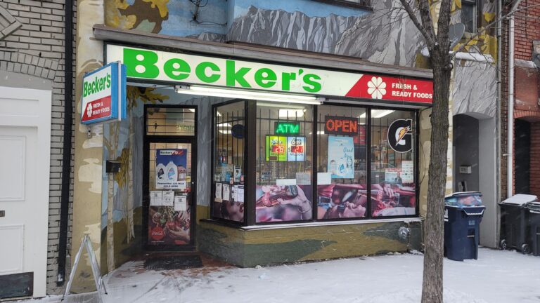 Storefront of Becker’s Convenience