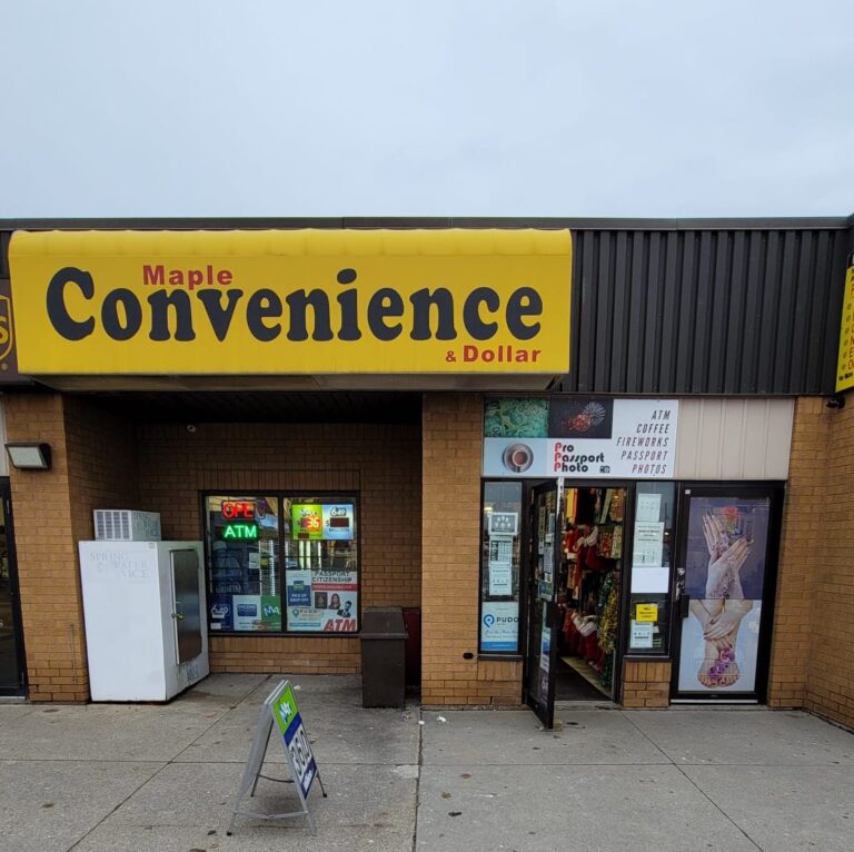 Storefront of Maple Convenience