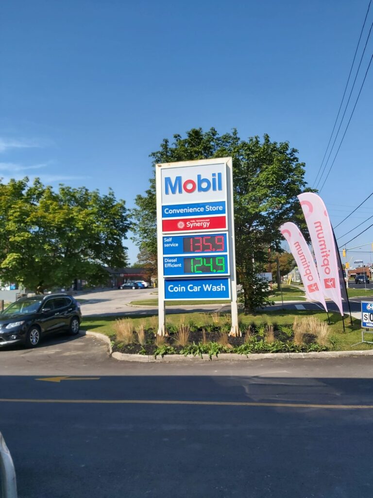 Storefront of Mobil Gas