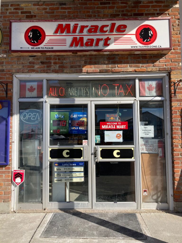 Storefront of Miracle Mart Mohawk Plaza