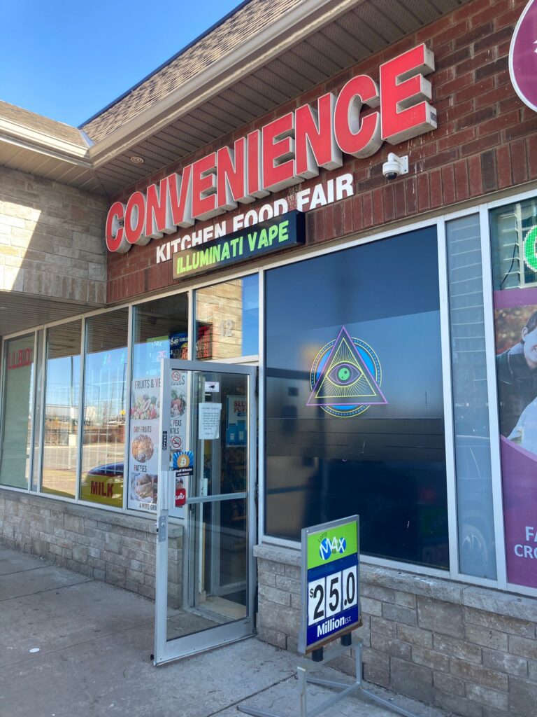 Storefront of Ashby Convenience KFF