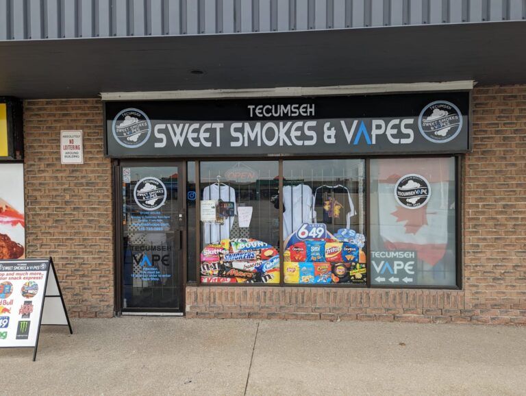 Storefront of Tecumseh Smokes