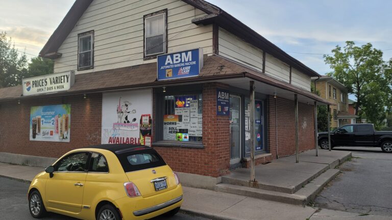 Storefront of Kim’s Variety & Kim’s Vape Shop