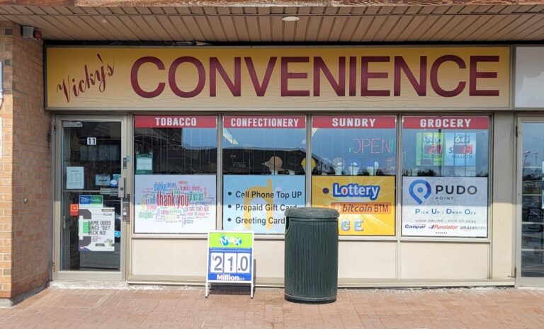 Storefront of Vicky’s Convenience