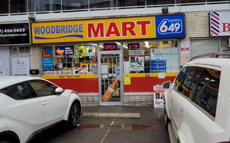Storefront of Woodbridge Mart