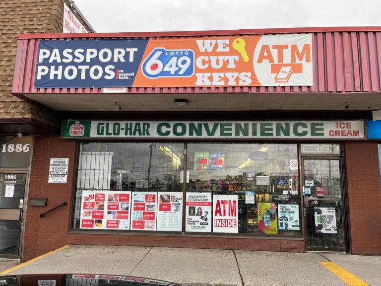 Storefront of Glo-Har Convenience