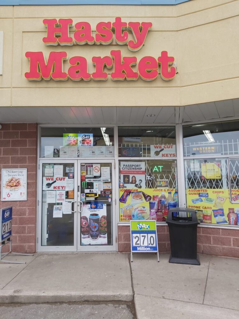 Storefront of Hasty Market