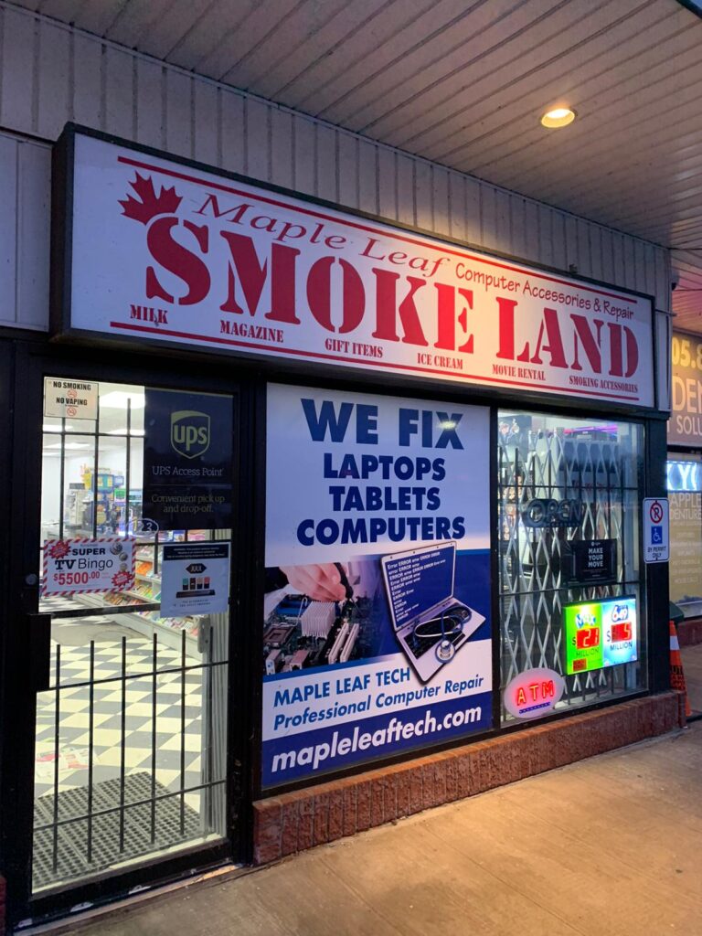 Storefront of Smoke Land Variety