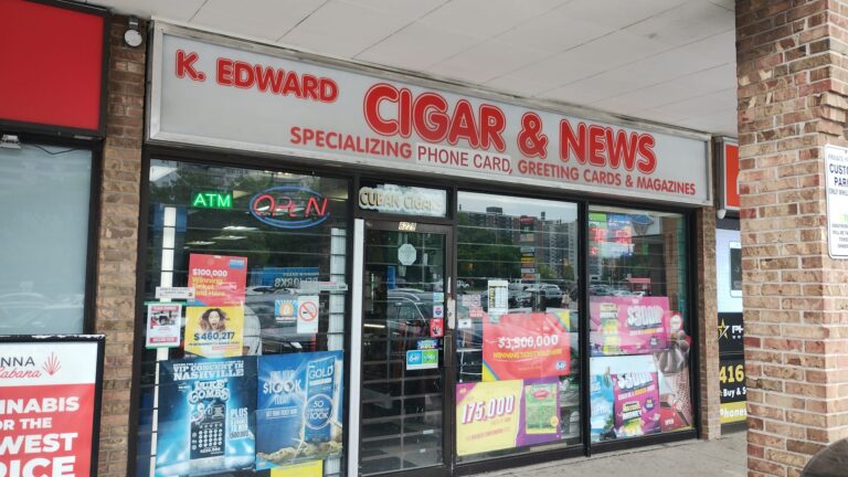 Storefront of Cigar and News