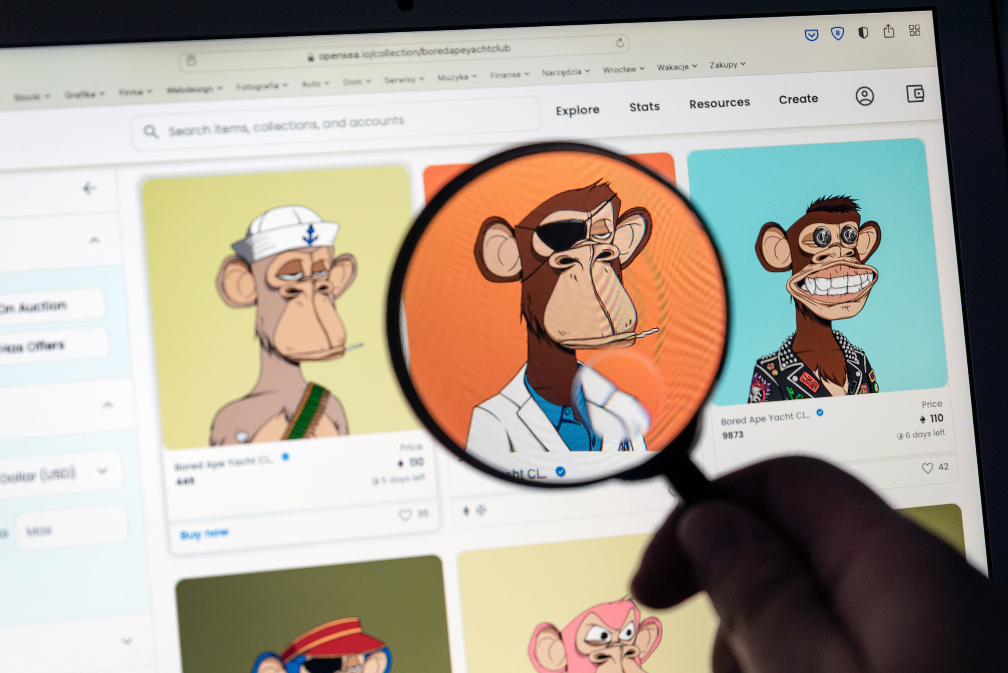 NFT marketplace displaying digital collectibles secured through blockchain technology
